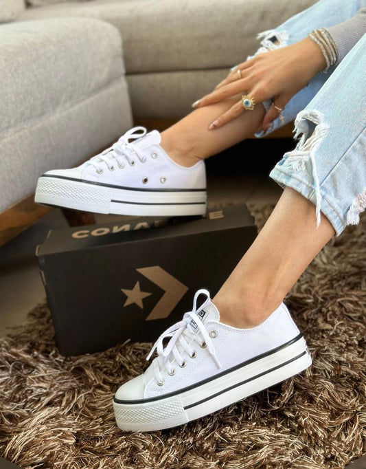 CONVERSE LONA BLANCA DUPE