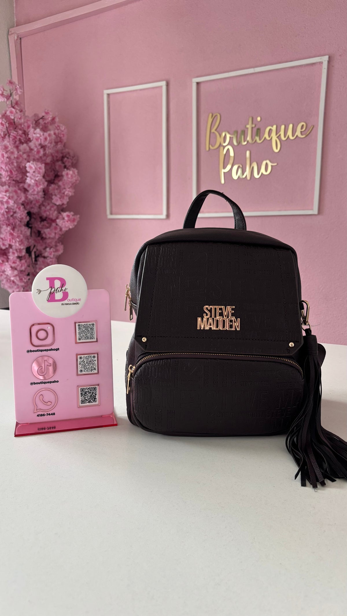 MOCHILA STEVE MADDEN CAFÉ QUEMADO ORIGINAL