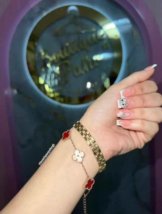 PULSERA VAN CLEF DUPE PALO ROSA