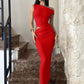 VESTIDO LARGO AJUSTADO ROJO