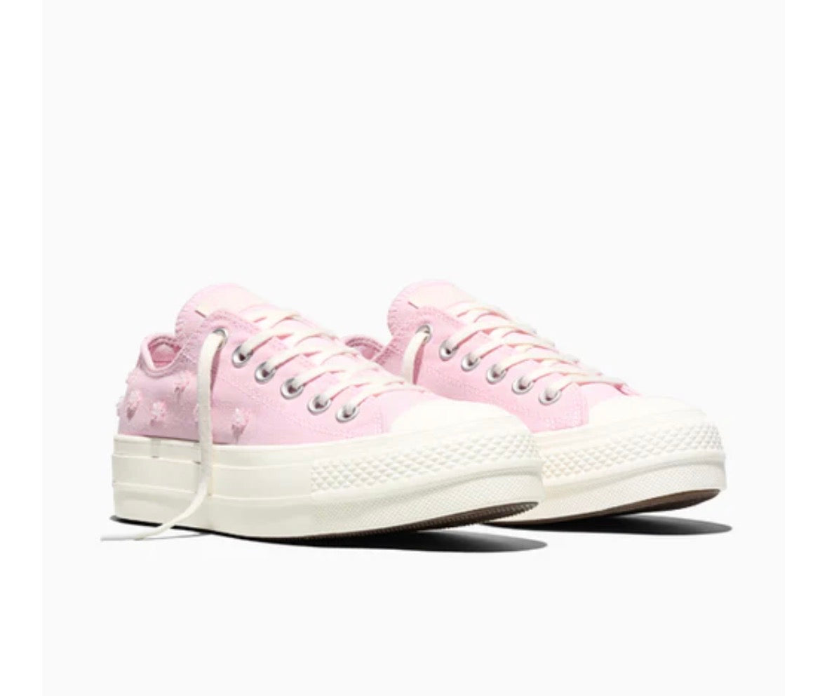 CONVERSE ORIGINALES COLOR ROSA CON FLORES