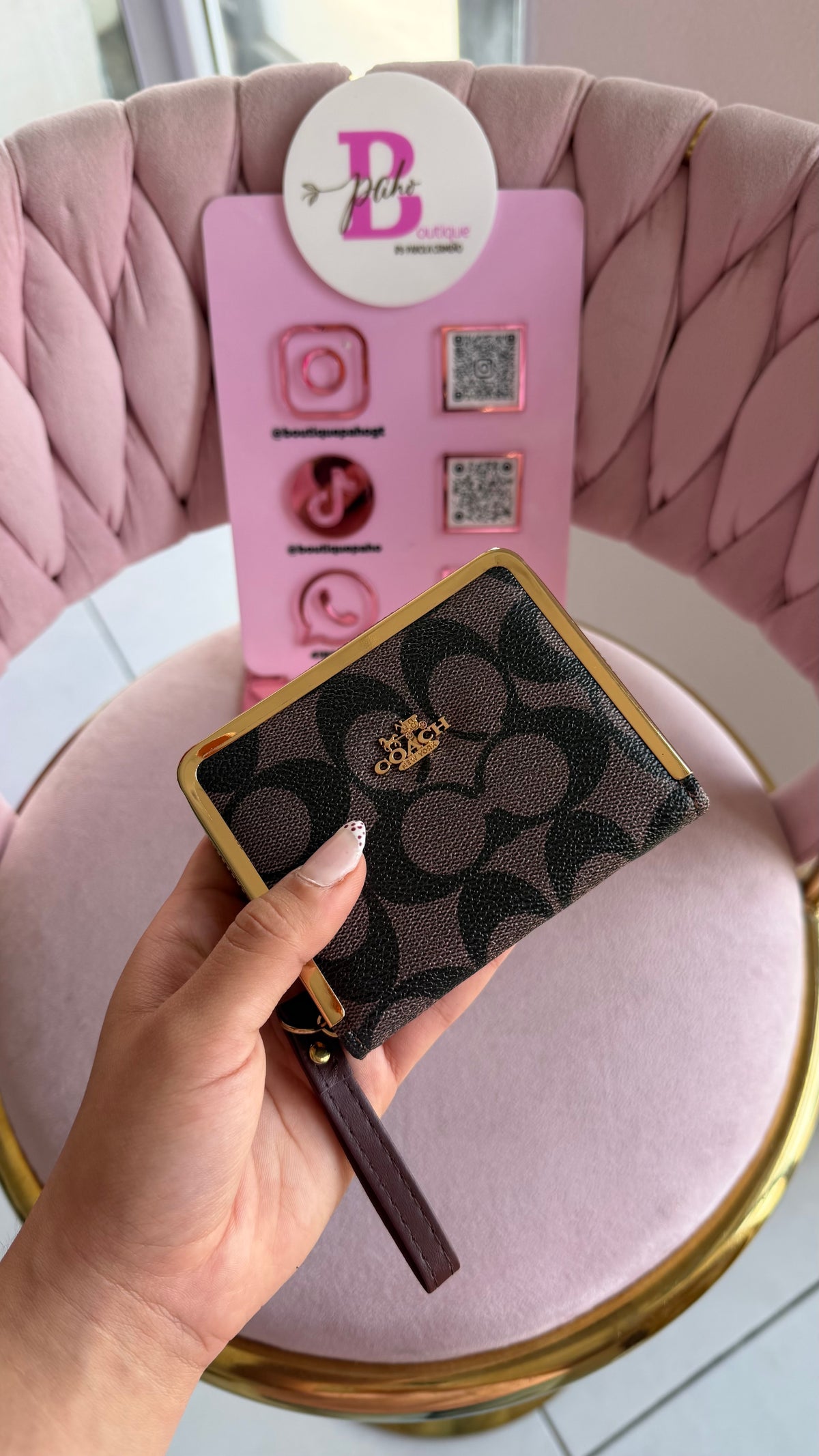 BILLETERA COACH CAFÉ DUPE