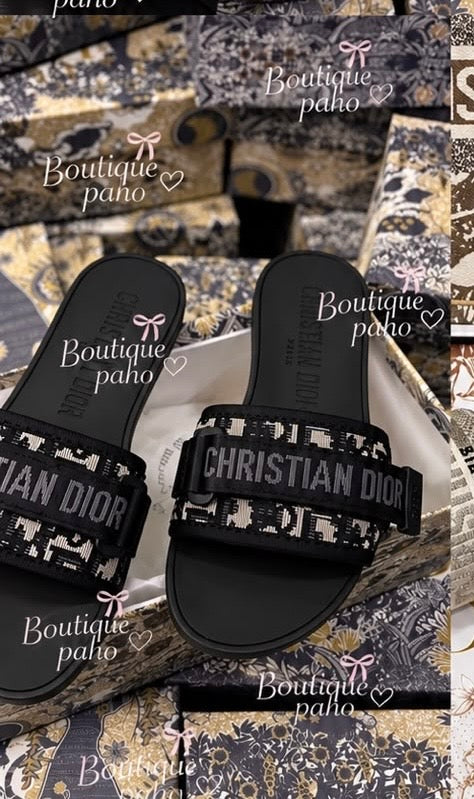 SANDALIAS CHRISTIAN DIOR AJUSTABLES NEGRAS DUPE