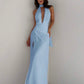 VESTIDO LARGO CELESTE