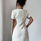 VESTIDO CORTO BEIGE