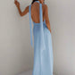 VESTIDO LARGO CELESTE