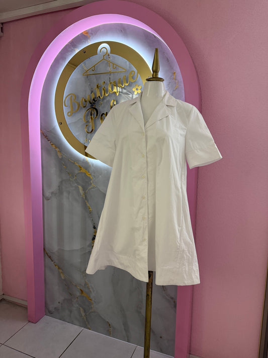 VESTIDO BLANCO CON BOLSAS
