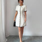 VESTIDO CORTO BEIGE