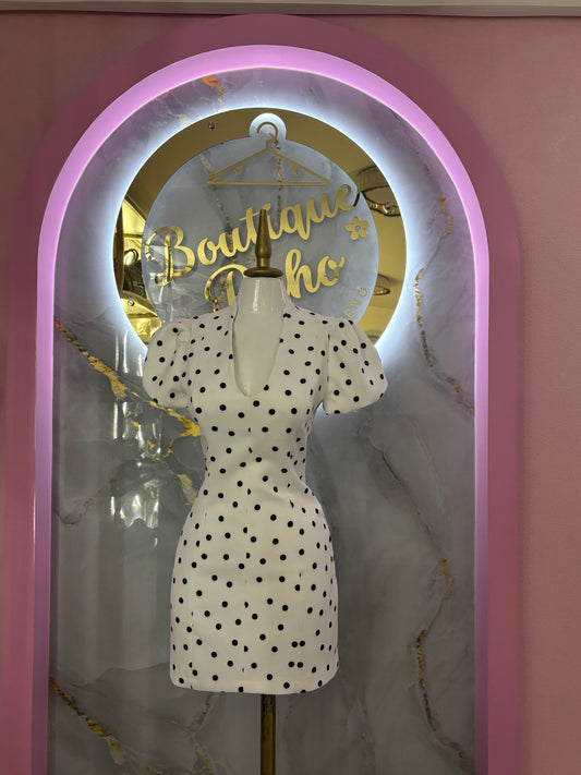 VESTIDO LUNARES MANGAS DE PRINCESA ZARA