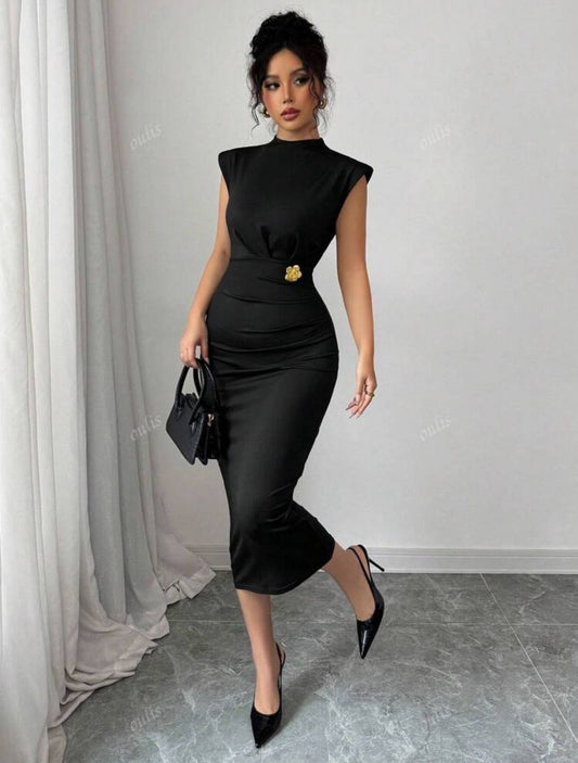 VESTIDO ELEGANTE NEGRO LARGO