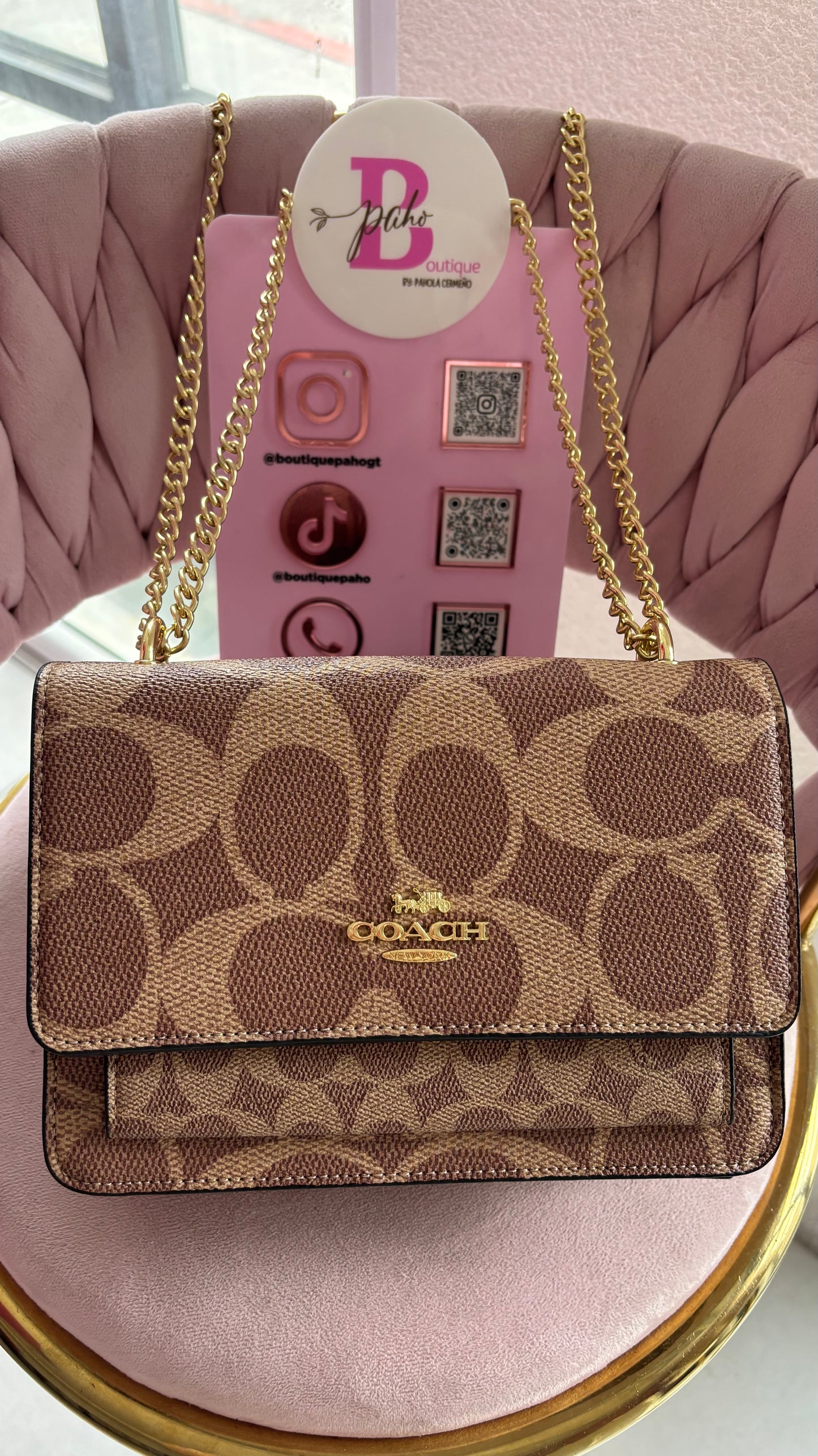 BOLSO COACH MINI KLARE CROSSBODY KAKI DUPE