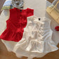 Set de 2 blusas sin mangas blanca y roja