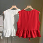 Set de 2 blusas sin mangas blanca y roja