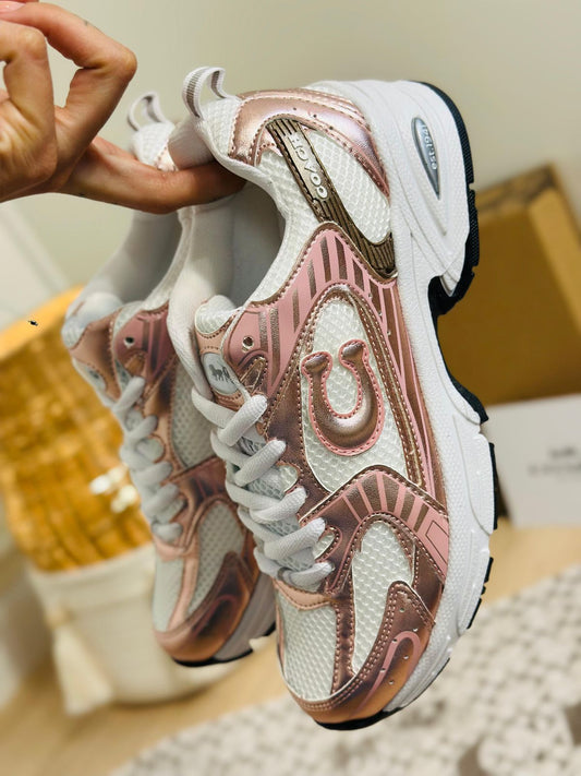 TENIS COACH BLANCO ROSA DUPE