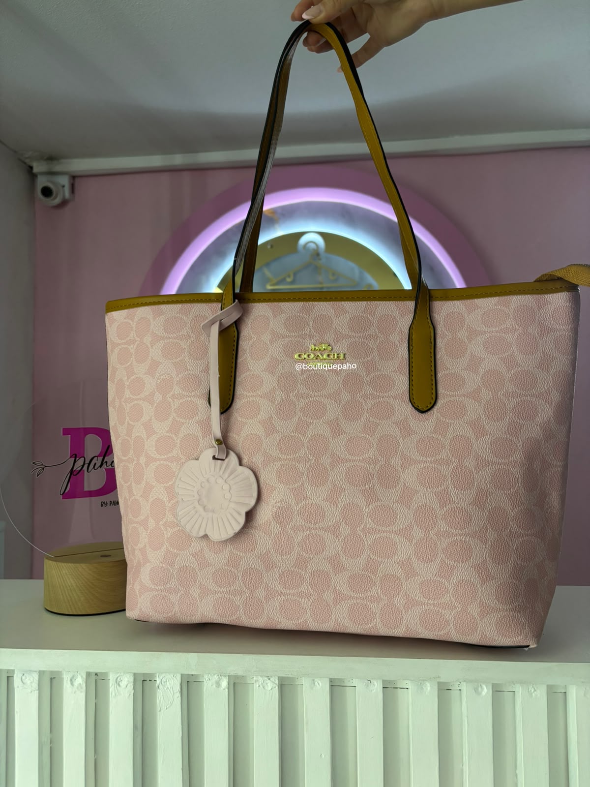 BOLSA COACH ROSA GRANDE DUPE