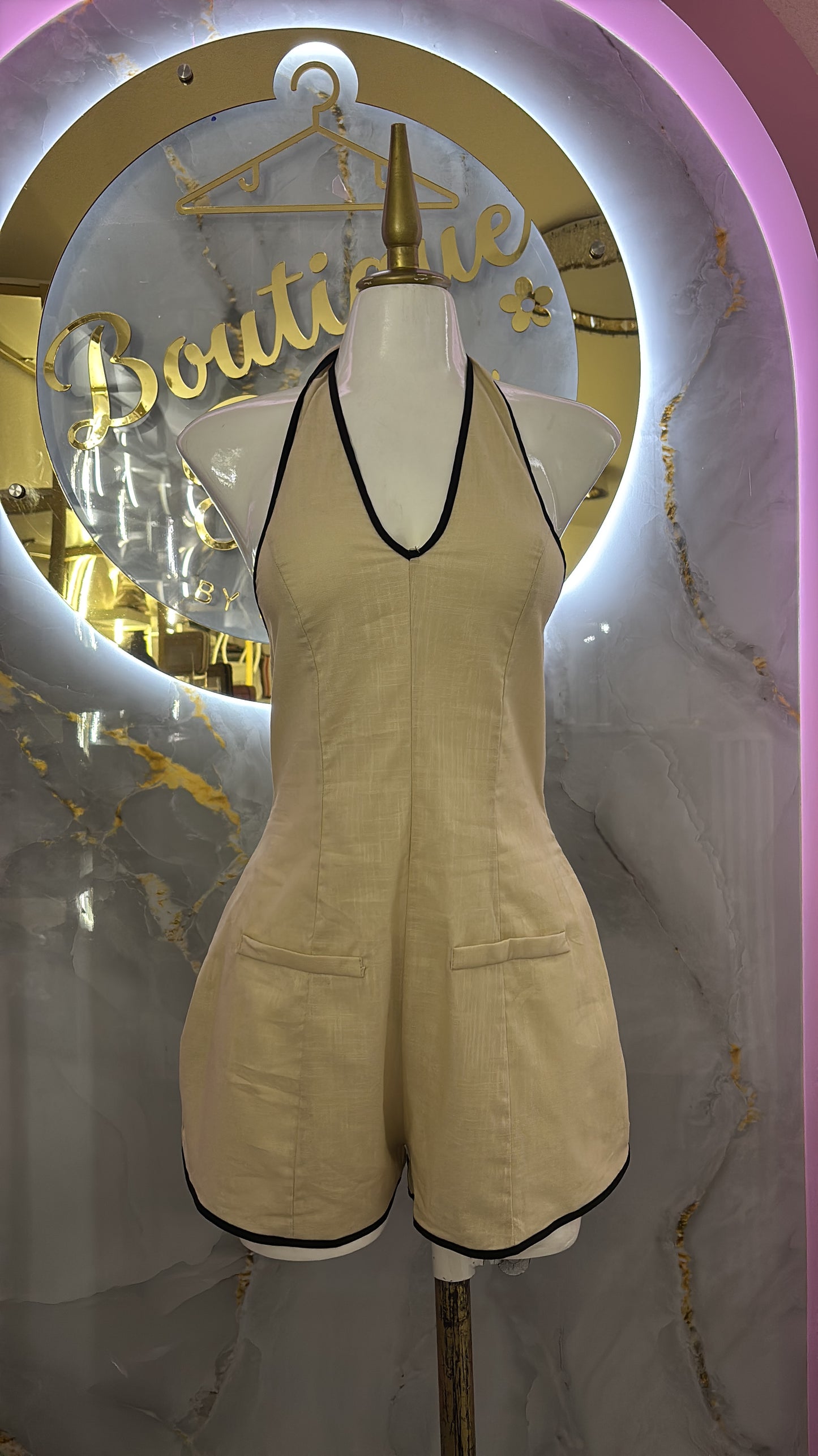 ENTERIZO SHORT BEIGE