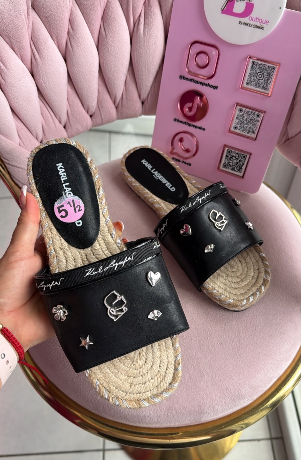 SANDALIAS ESTILO ALPARGATAS KARL LAGERFELD ORIGINALES
