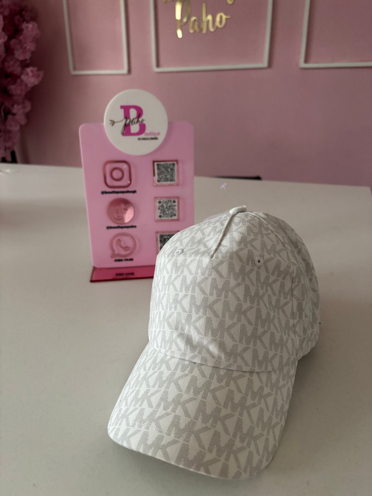GORRA  MICHAEL KORS BLANCA ORIGINAL